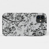 Embossed Black Wirbel Floral Case-Mate iPhone Hülle (Rückseite (Horizontal))