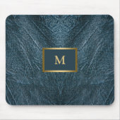 Embossed Blue Leather Mousepad (Vorne)