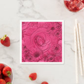 Embossed Blume Berry-COCKTAIL NAPKINS Serviette (Beispiel)