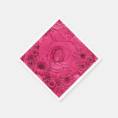 Embossed Blume Berry-COCKTAIL NAPKINS Serviette (Ecke)