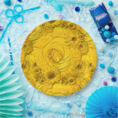 Embossed Blume-Golden Yellow PAPER TELLER (Party)