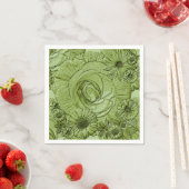 Embossed Blume Green-COCKTAIL-NAPKINS Serviette (Beispiel)