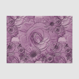 Embossed Blume-Lt Lila-Gewebewrapping Seidenpapier