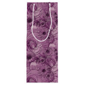 Embossed Blume-Lt Lila-WEIN-GIFT-BAG Geschenktüte Für Weinflaschen (Rückseite)