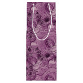 Embossed Blume-Lt Lila-WEIN-GIFT-BAG Geschenktüte Für Weinflaschen (Vorderseite)