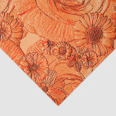 Embossed Blume-Orange-Gewebe-Wrapping Seidenpapier (Ausschnitt)