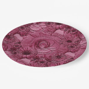 Embossed Blume-PAPER-TELLER Pappteller