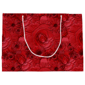Embossed Blume-Red-GIFT BAG L Große Geschenktüte (Rückseite)