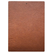 Embossed Brown Vegan Leather clipboard Klemmbrett (Rückseite)