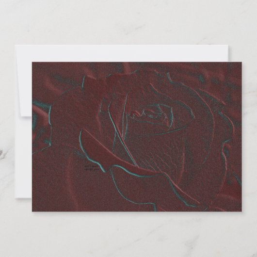 Embossed Burgund Rose Einladung (Vorderseite)