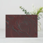 Embossed Burgund Rose Einladung (Stehend Vorderseite)