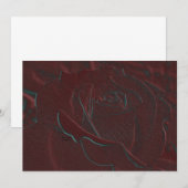 Embossed Burgund Rose Einladung (Vorne/Hinten)