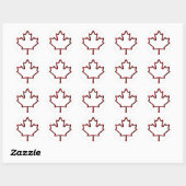 Embossed Canadian Maple Leaf Runder Aufkleber (Blatt)