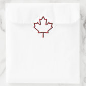 Embossed Canadian Maple Leaf Runder Aufkleber (Tasche)