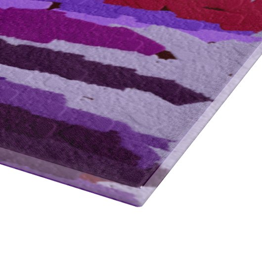 Embossed Chalk Shades Lila und rot Schneidebrett (Ecke)