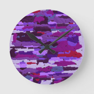 EMBOSSED CHALK SHADES OF PURPLE AND RED RUNDE WANDUHR