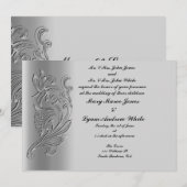 Embossed Classic Wedding Einladung (Vorne/Hinten)