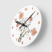 Embossed Copper Look Runde Wanduhr (Winkel)