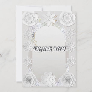 Embossed floral Texture Vielen Dank für Ihre Hochz Einladung