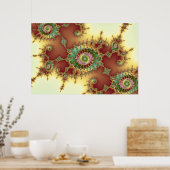 Embossed - Fraktal Poster (Küche)