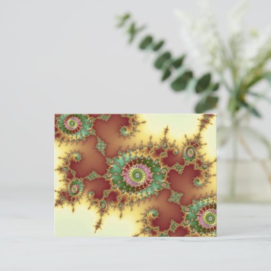 Embossed - Fraktal Postkarte (Stehend Vorderseite)