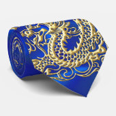Embossed Gold Dragon Krawatte (Gerollt)