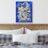 Embossed Gold Dragon Leinwanddruck (Insitu (Schlafzimmer))