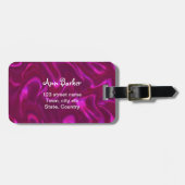 Embossed Gold Dragon Magenta Satin Print Gepäckanhänger (Vorderseite horizontal)