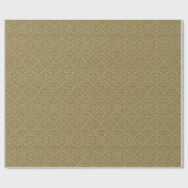 Embossed Gold Glitzer Damask Geschenkpapier (Flach)