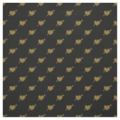 Embossed Gold Hearts Fabric-Black Stoff (Muster)