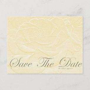 Embossed Gold Rose Save the Date Ankündigungspostkarte