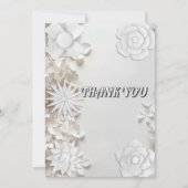 Embossed Gray Floral Texture Vielen Dank für Ihre Einladung (Vorderseite)