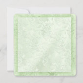 Embossed Green Wedding Vow Erneuerung Einladung (Rückseite)