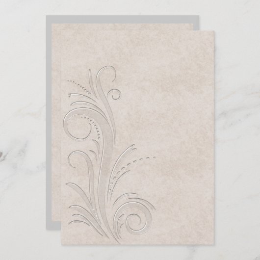 Embossed Illusion Debutante Ball Einladung (Vorne/Hinten)