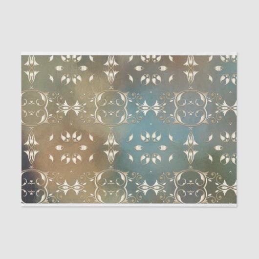 Embossed Imitate Gold Damask Klassisches Verzierte Seidenpapier (Vorderseite)