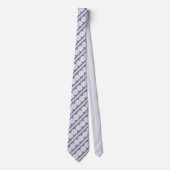 Embossed Indigo Gradient Paw Print Dog Outline Krawatte (Vorderseite)
