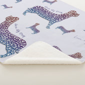 Embossed Indigo Gradient Paw Print Dog Outline Sherpadecke (3/4)