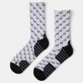 Embossed Indigo Gradient Paw Print Dog Outline Socken (Links)