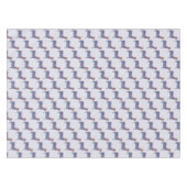 Embossed Indigo Gradient Paw Print Dog Outline Tischdecke (Vorderseite (Horizontal))
