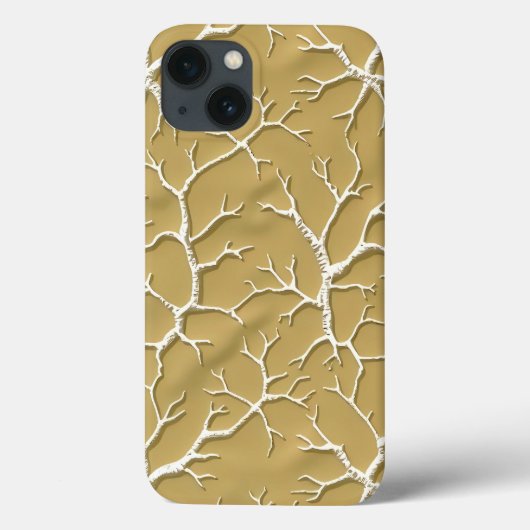 Embossed Khaki Branch iPhone Case Design (Rückseite)