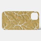 Embossed Khaki Branch iPhone Case Design (Rückseite (Horizontal))