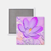 Embossed Lila Crocus Magnet (Vorderseite/Rückseite)