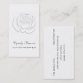 "Embossed Look Rose Business Card" Visitenkarte (Vorne/Hinten)