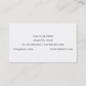 "Embossed Look Rose Business Card" Visitenkarte (Rückseite)