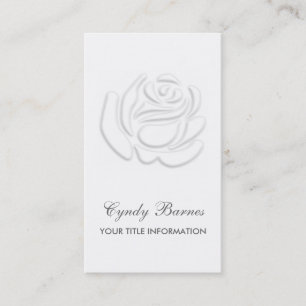 "Embossed Look Rose Business Card" Visitenkarte