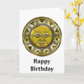 Embossed Mayan Metallic Sun Karte (Gelbe Blume)