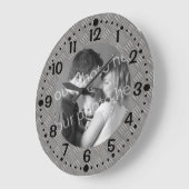 Embossed Metal Look Custom Foto Clock mit/Minuten Große Wanduhr (Winkel)