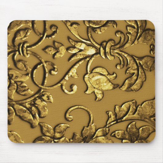 Embossed Metallic Damask, Gold Mousepad (Vorne)