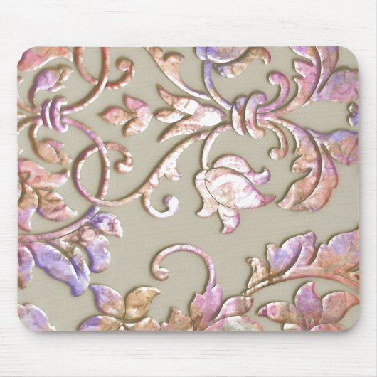 Embossed Metallic Damask Pastel Mousepad (Vorne)