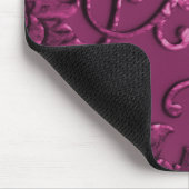 Embossed Metallic Damask Raspberry Mousepad (Ecke)
